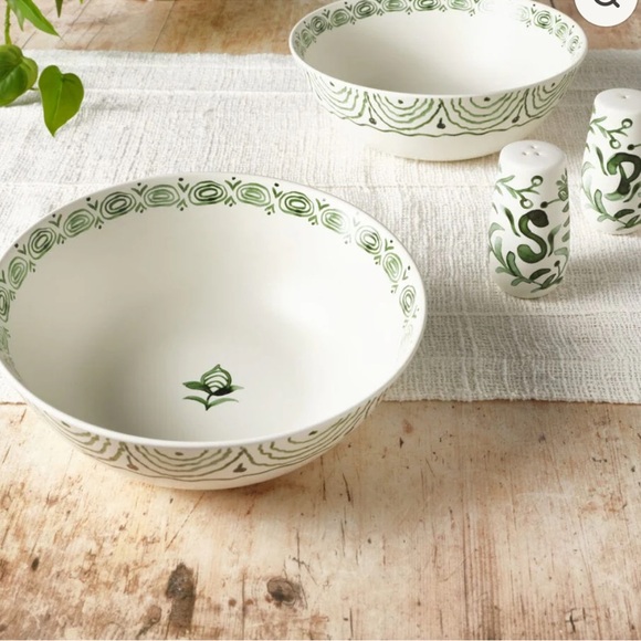 Fitz and Floyd Other - NEW Fitz and Floyd Green and White Serveware Set